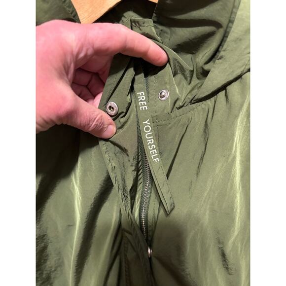 Bershka NA-KD green utility jacket women's hooded sz M NWOT - Picture 5 of 12